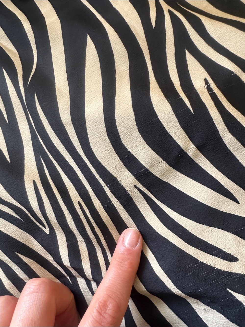 J. Crew Black and Cream Zebra-Print A-Line Skirt - Picture 5 of 7